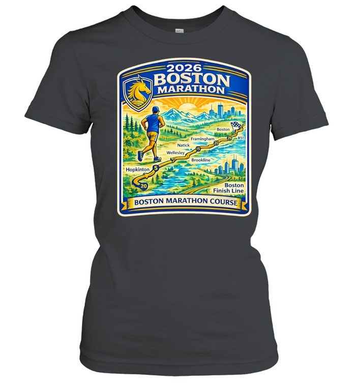 2026 Boston Marathon Course Women T-Shirt