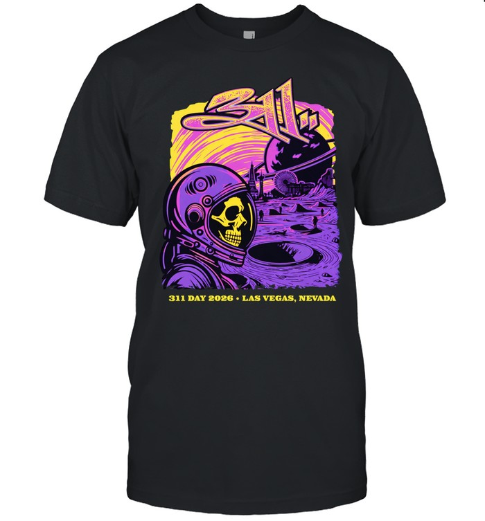 311 Day 2026 Las Vegas Nevada Astronaut Skull Unisex T-Shirt