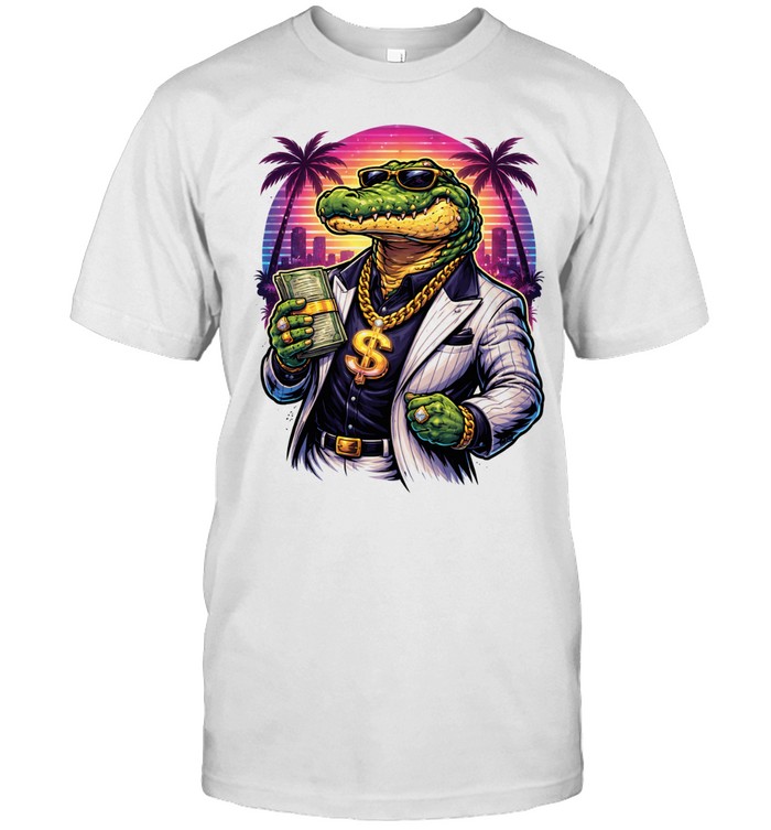 Alligator Mafia GTA 6 Inspired Vice City Gangster Graphic Unisex T-Shirt