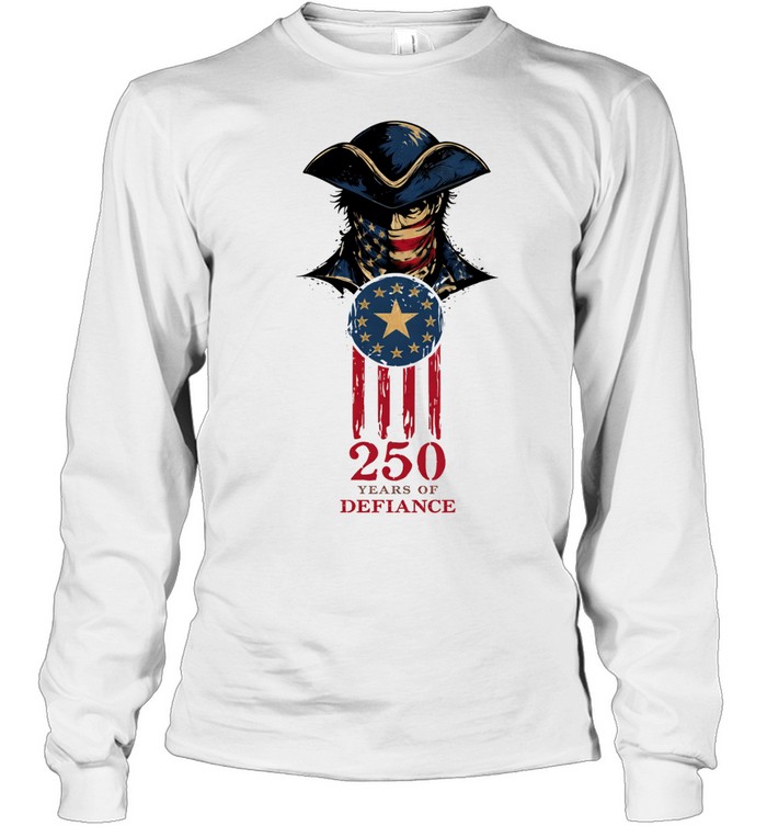 America 250 years of defiance 1776 patriot logo Long Sleeve Tee