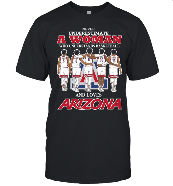 Arizona Wildcats basketball Never underestimate a woman who loves Arizona Unisex T-Shirt