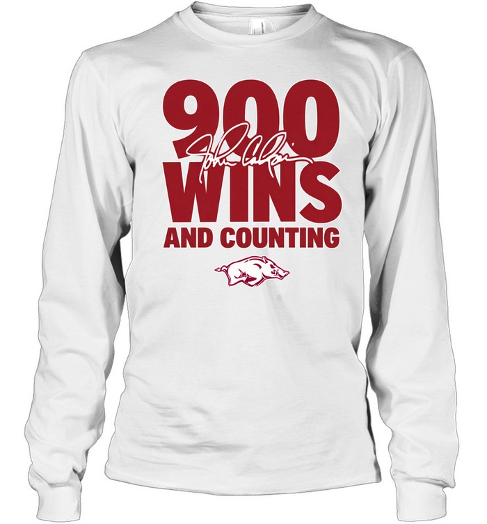 Arkansas Razorbacks basketball coach John Calipari 900 wins and counting Long Sleeve Tee