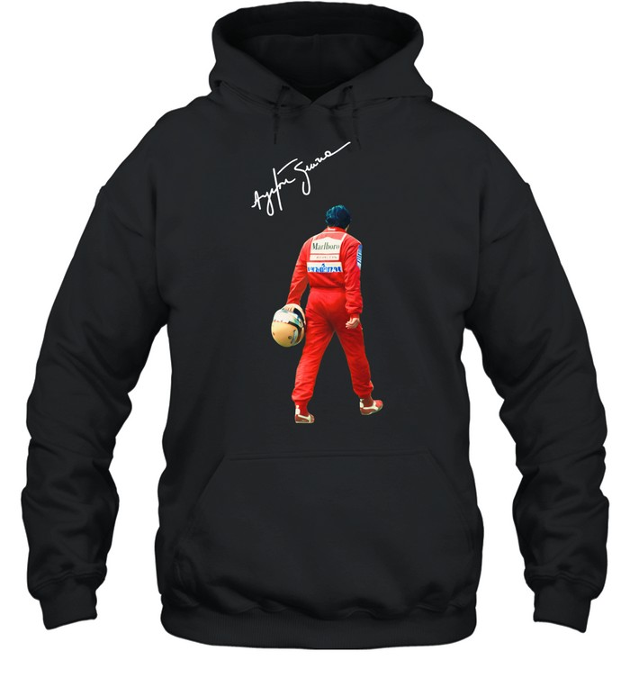 Ayrton Senna Vintage Racing Motorsport Legend Tribute Hoodie