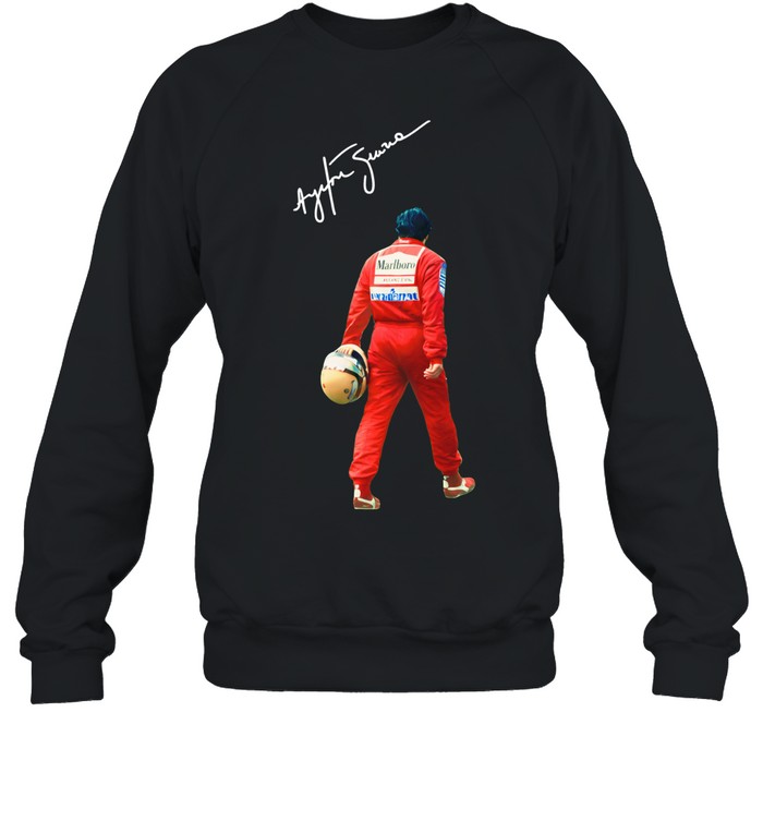 Ayrton Senna Vintage Racing Motorsport Legend Tribute Sweatshirt