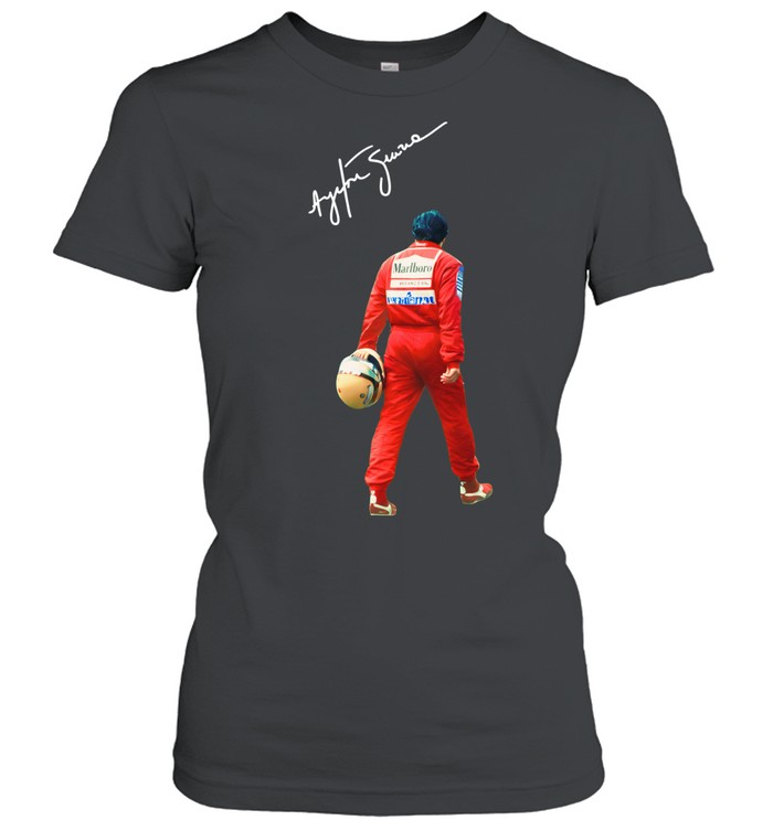 Ayrton Senna Vintage Racing Motorsport Legend Tribute Women T-Shirt
