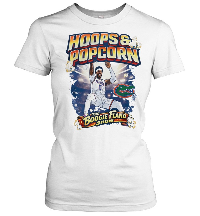 Boogie Fland Florida Gators Basketball Hoops and popcorn the Boogie Fland show Women T-Shirt