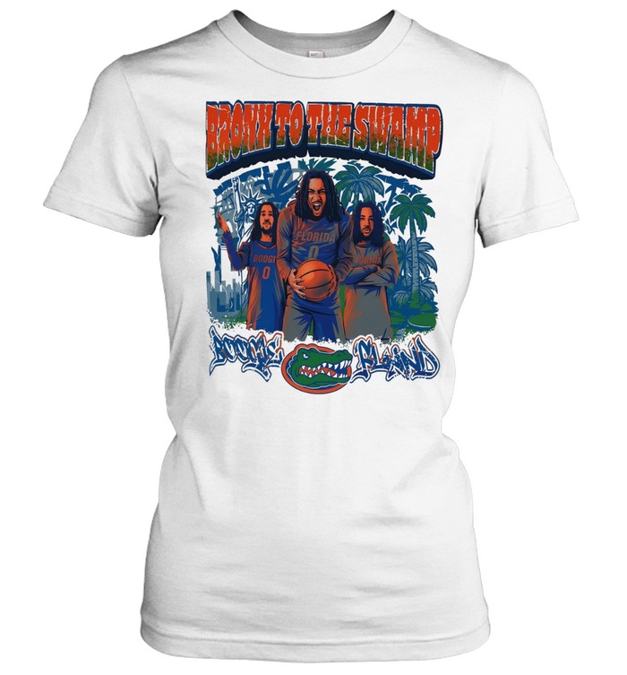 Boogie Fland Florida Gators Bronx To The Swamp Graphic Women T-Shirt