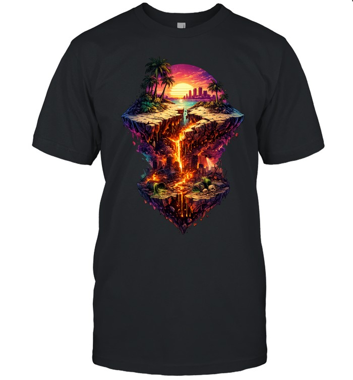 Broken Paradise GTA 6 Inspired Vice City Neon Graphic Unisex T-Shirt