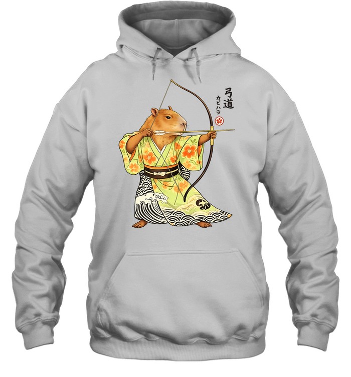 Capybara Archery Samurai Kyudo Japanese Hoodie