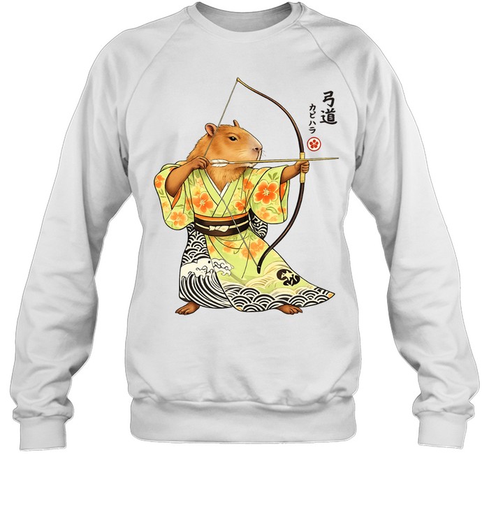Capybara Archery Samurai Kyudo Japanese Sweatshirt