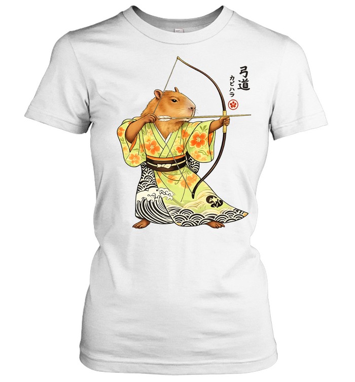Capybara Archery Samurai Kyudo Japanese Women T-Shirt