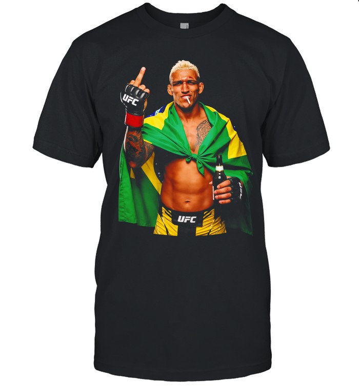 Charles Oliveira UFC Middle Finger wearing the Brazilian flag Unisex T-Shirt