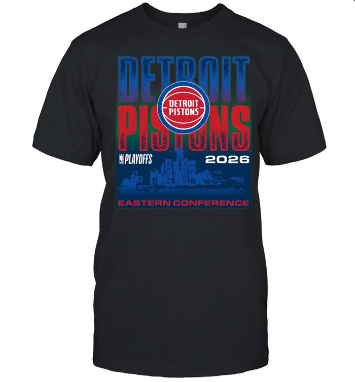 Detroit Pistons Playoffs 2026 Skyline Eastern Conference Unisex T-Shirt