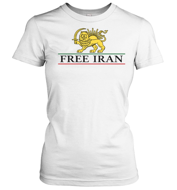 Free Iran Lion and Sun Emblem Women T-Shirt