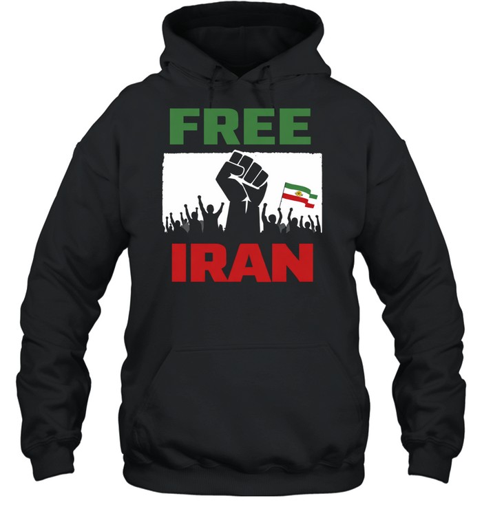 Free Iran Protest Graphic Hoodie
