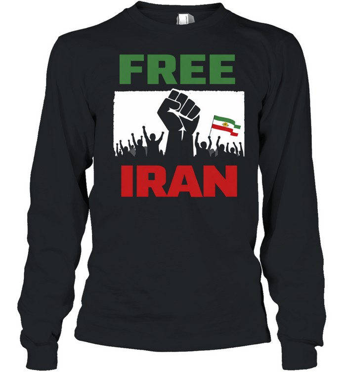 Free Iran Protest Graphic Long Sleeve Tee