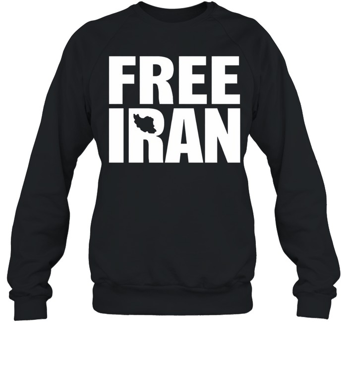 Free Iran With Map Silhouette Minimalist Solidarity Sweatshirt