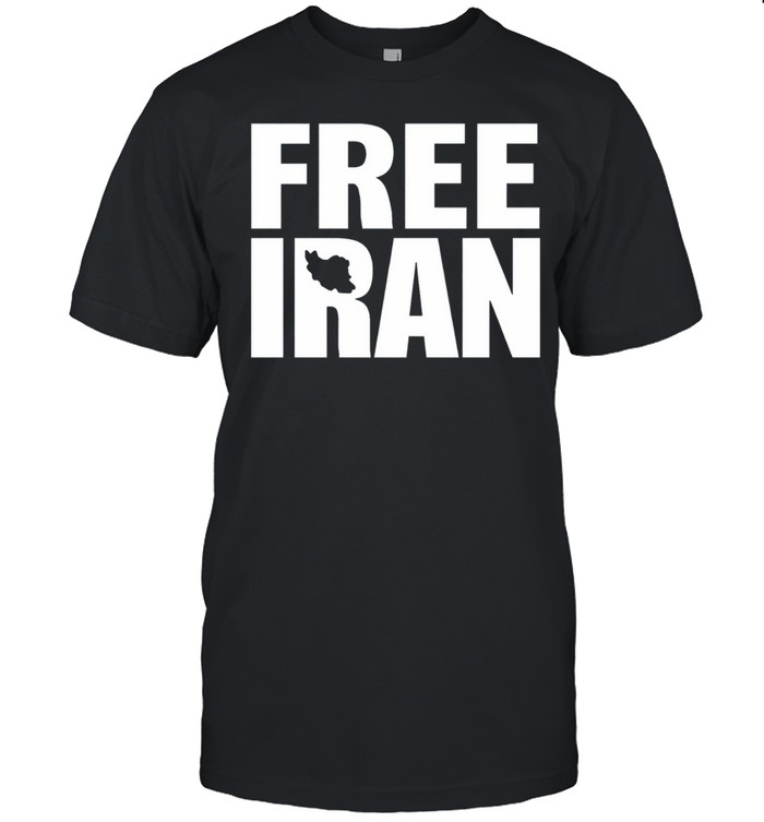 Free Iran With Map Silhouette Minimalist Solidarity Unisex T-Shirt