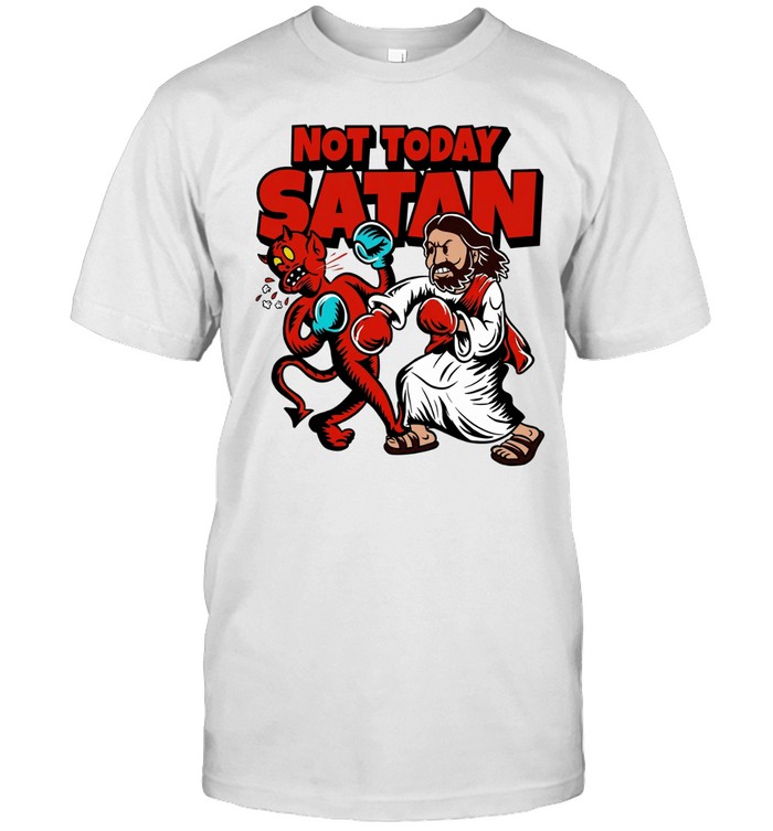 God and Satan Knock out not today Satan Unisex T-Shirt