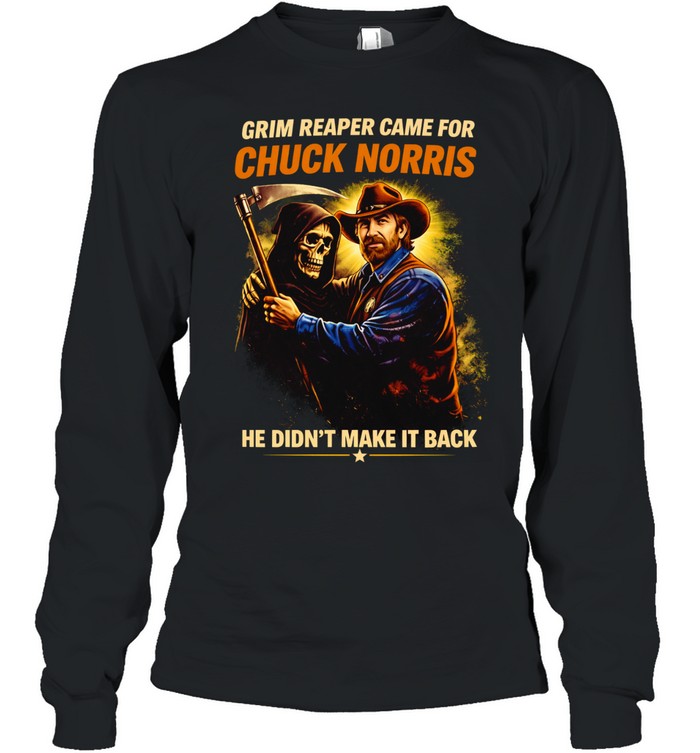 Grim Reaper Vs Chuck Norris Long Sleeve Tee