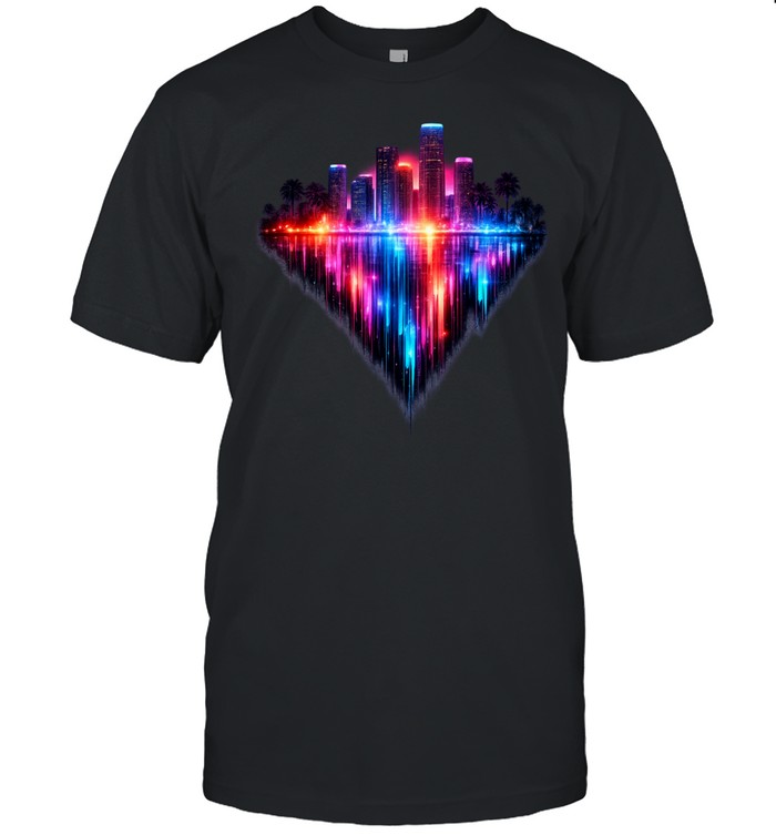 GTA 6 Inspired City of Illusion Vice City Glitch Neon Graphic Unisex T-Shirt