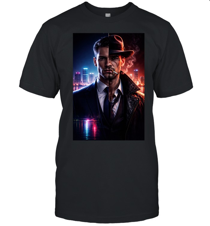 GTA 6 Inspired Double Life Vice City Split Identity Graphic Unisex T-Shirt