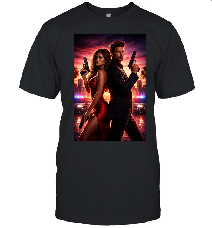 GTA 6 Inspired Love and Crime Vice City Graphic Unisex T-Shirt