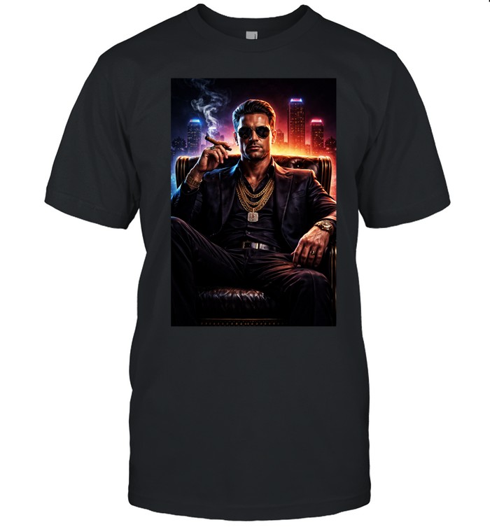 GTA 6 Inspired Vice King Miami Crime Boss Neon Graphic Unisex T-Shirt