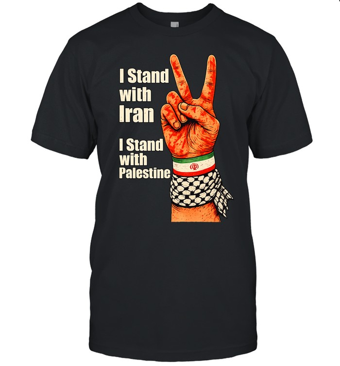 I stand with Iran I stand with Palestine hand Unisex T-Shirt