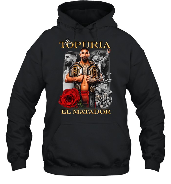 Ilia Topuria Freedom 250 El Matador graphic signature Hoodie