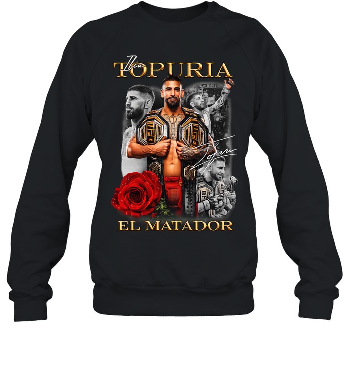 Ilia Topuria Freedom 250 El Matador graphic signature Sweatshirt