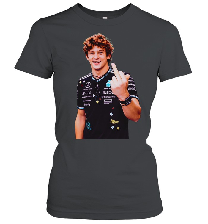 Kimi Antonelli F1 flipping the bird retro Women T-Shirt