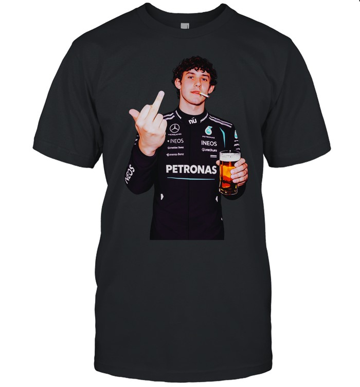 Kimi Antonelli F1 flipping the bird smoking and drinking beer Unisex T-Shirt