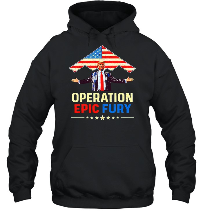 Lockheed Martin F 22 Raptor Trump Operation Epic Fury Hoodie