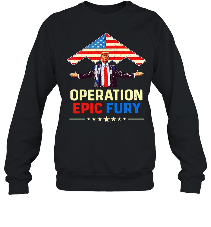 Lockheed Martin F 22 Raptor Trump Operation Epic Fury Sweatshirt