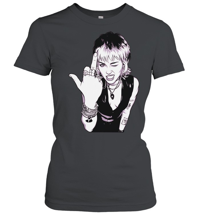 Miley Cyrus middle finger vintage Women T-Shirt