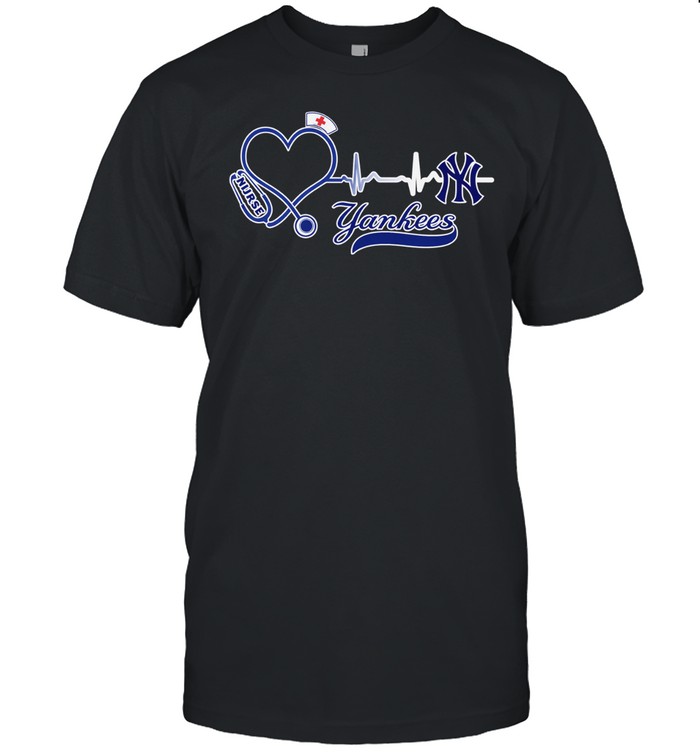 New York Yankees Stethoscope Nurse Heart Unisex T-Shirt