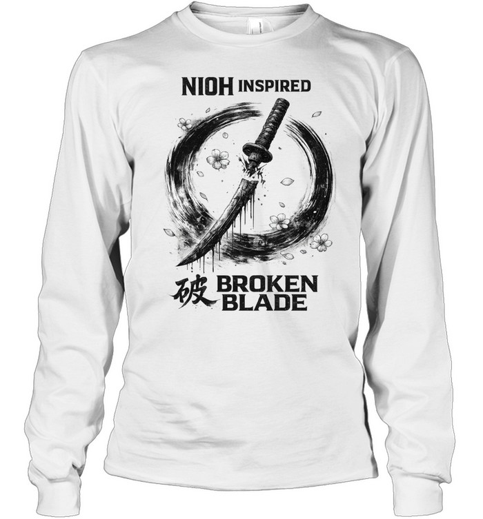 Nioh Inspired Samurai Katana Broken Sword Long Sleeve Tee