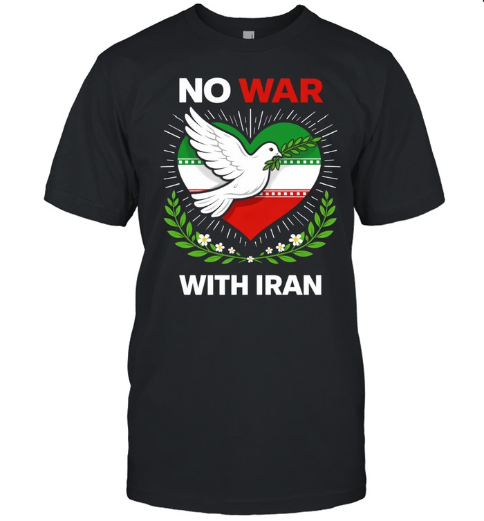 No War With Iran Dove Heart Unisex T-Shirt