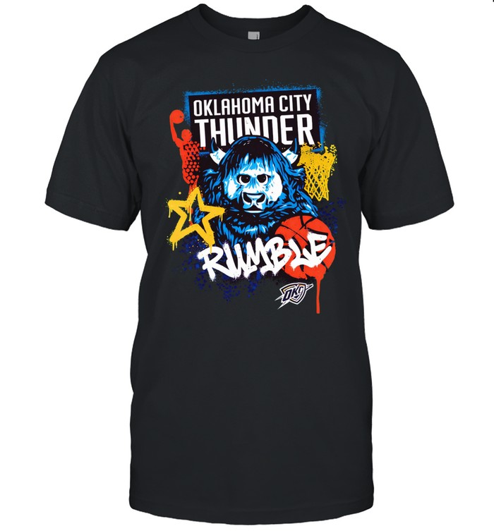 Oklahoma City Thunder Rumble Graffiti Mascot Unisex T-Shirt