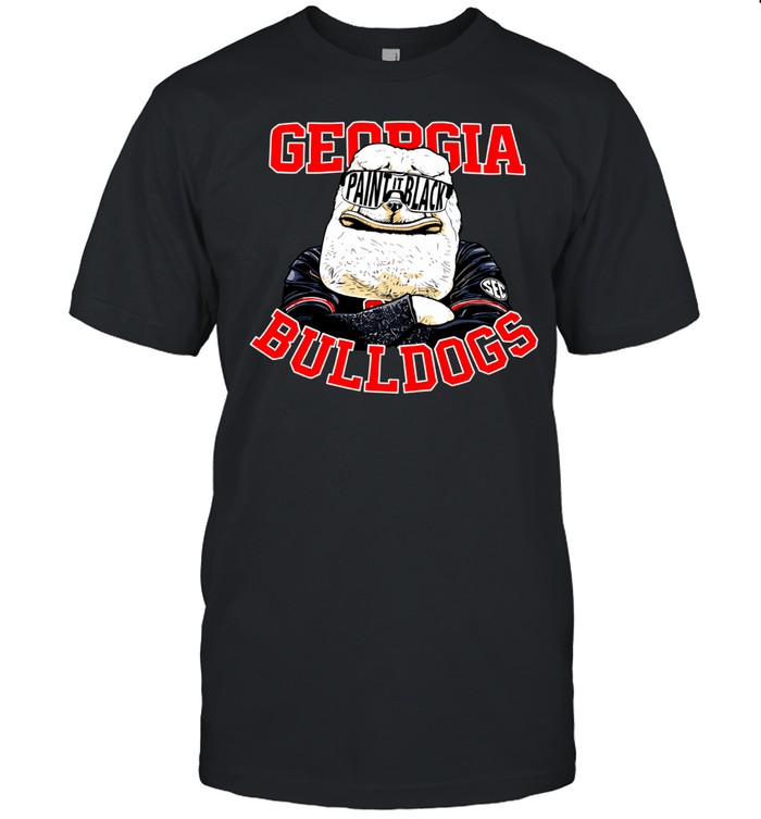 Paint it black Georgia Bulldogs Baseball Unisex T-Shirt