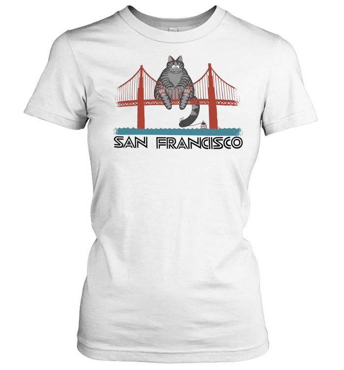 San Francisco Bridge Cat Women T-Shirt