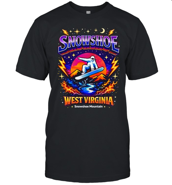 Schneeschuh west Virginia snowboard mountain retro Unisex T-Shirt