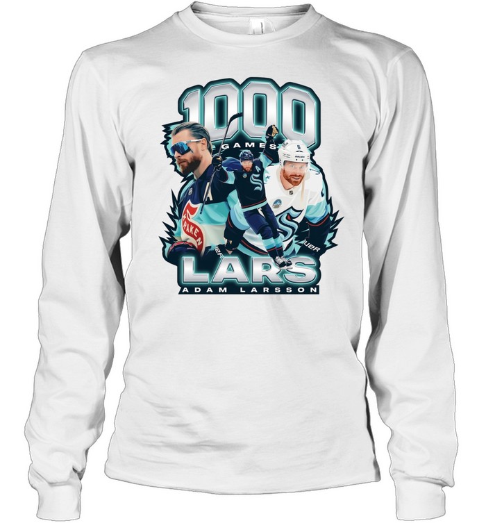 Seattle Kraken Adam Larsson 1000 graphic Long Sleeve Tee