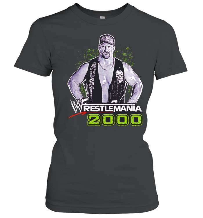 Stone Cold WWF Wrestlemania 2000 Women T-Shirt