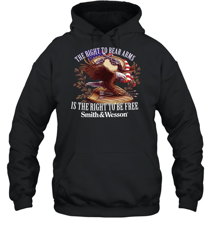 The Right To Bear Arms Is The Right To Be Free Emblem Smith And Wesson Vintage Hoodie