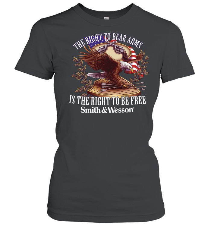The Right To Bear Arms Is The Right To Be Free Emblem Smith And Wesson Vintage Women T-Shirt