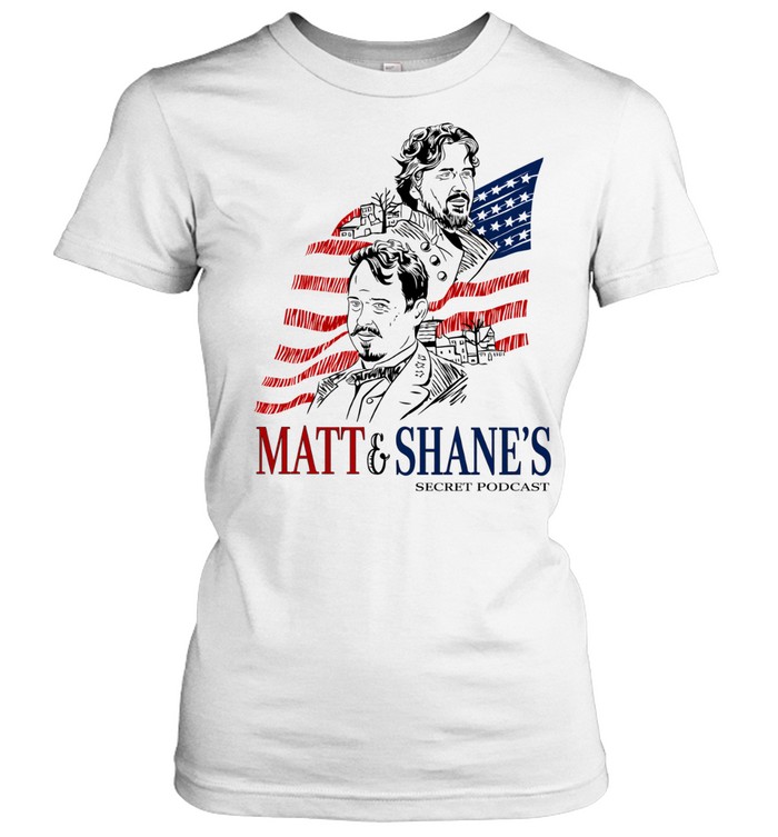 Theo Von wearing Matt and Shane’s Women T-Shirt