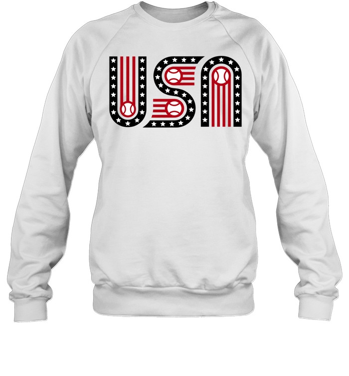 USA stars stripes and baseball Sweatshirt