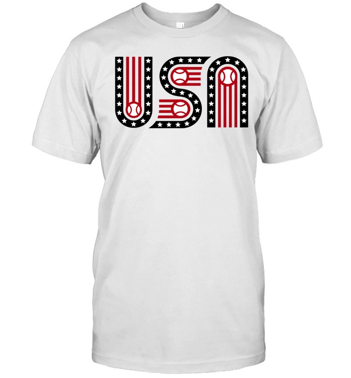 USA stars stripes and baseball Unisex T-Shirt